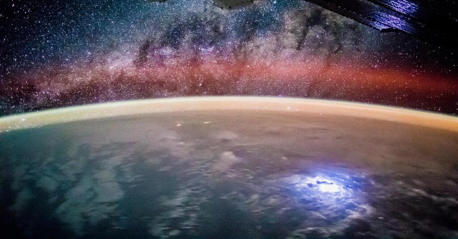 Breathtaking view of space from the International Space Station