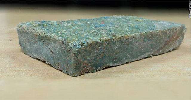 Bricks from plastic waste can be connected without mortar