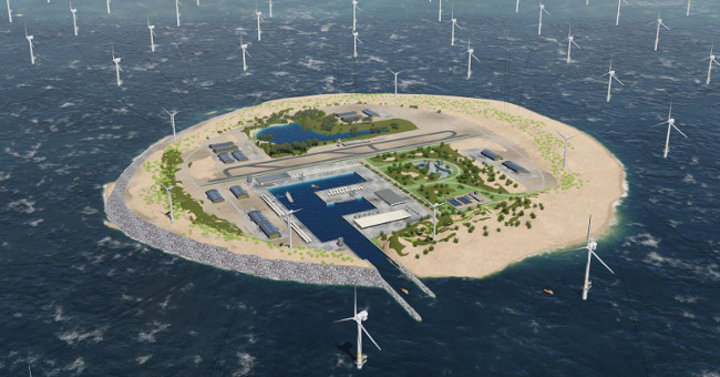 Build a billion-dollar artificial island to ... collect wind power