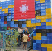 Build houses from recycled plastic bottles