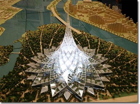 Building a crystal tower in Russia