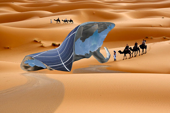 Building the system 'Sunglacier' creates ice in desert conditions