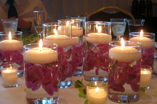 Burning candles create diamonds