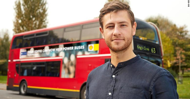 Buses run by cafe fuel