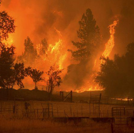 California sinks in 'hell fire'