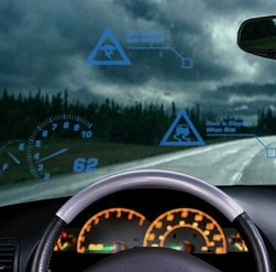Car display is transparent