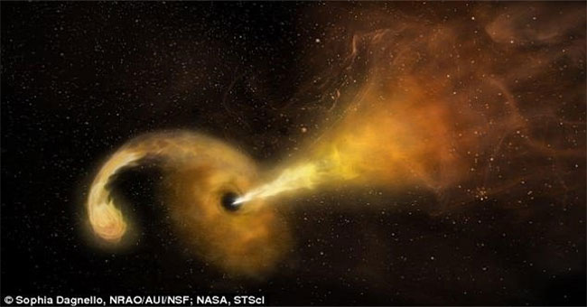 Catching a super rare scene in the universe: Super giant black hole is swallowing up a star
