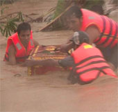 Central region flooded in flood