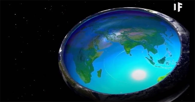 Changes when the Earth has only an empty crust