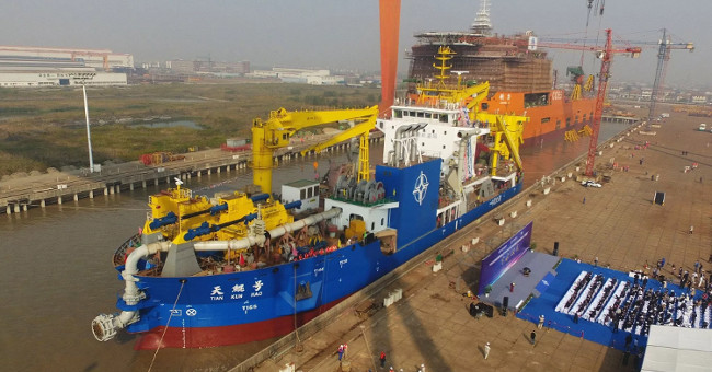 China announced a new super-built island ship