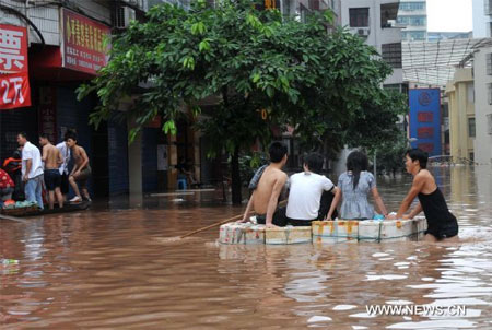 China deals with geological disaster to cause flooding