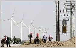 China developed a wind power plant