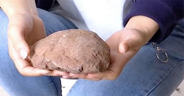China: Going for a walk, stumbling across a 66 million year old dinosaur egg