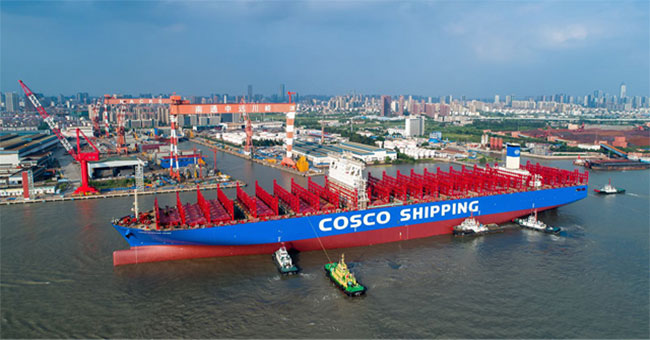 China shipped the world's largest container ship