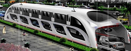 China solves the problem of traffic jams by 3-way buses