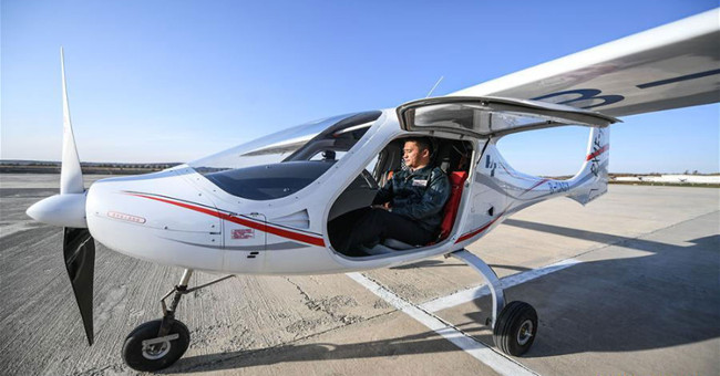 China successfully tested the first electric plane