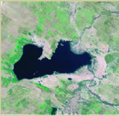 Chinese desert freshwater lake gradually disappears