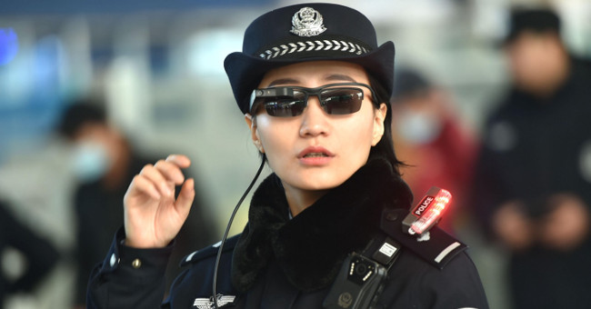 Chinese police wear crime detectors