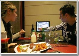 choose your order from a electronic menu