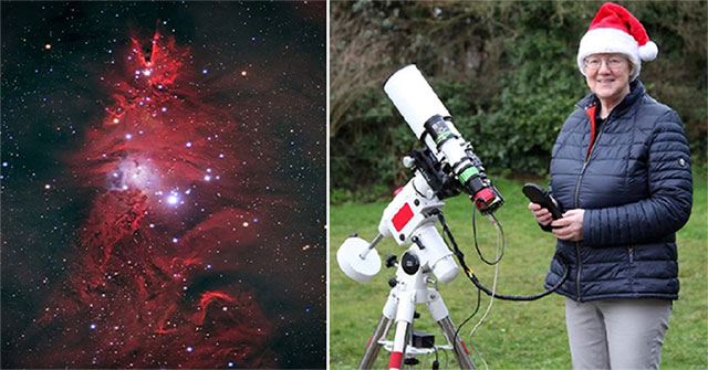 Christmas tree nebula in the constellation Unicorn
