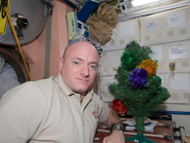 Christmas tree on the ISS space station