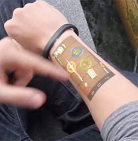 Cicret: smart bracelet that works directly on the skin