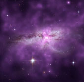 Clash between two galaxies