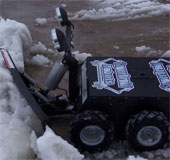 Clear snow with remote control robot