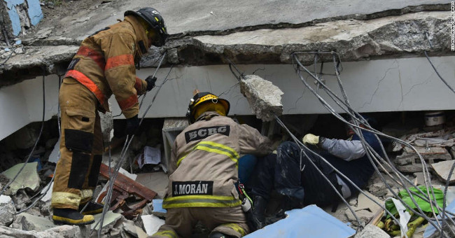 Close to the horrific earthquake in Ecuador that killed 246 people
