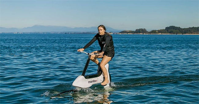 Close up of bicycles going on unique water surfaces coming soon
