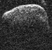 Close-up of asteroids near Earth