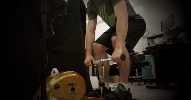 Close-up of NASA astronaut exercise equipment