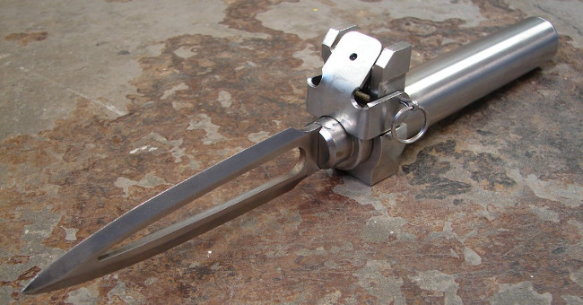 Close-up of the deadly dagger was banned in the United States