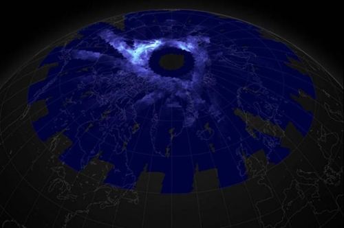 Cloud glowing strange in the night