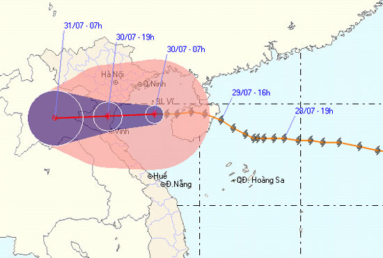 Co To Island and Bach Long Vi Island are affected by the storm No. 3