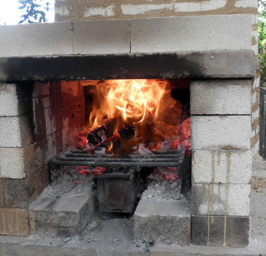Coal tunnel kiln from exhaust gas