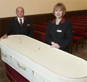 Coffin made of wool