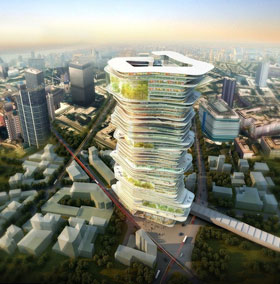 Collection of monumental city projects 'in the sky under the sea'