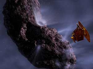 Comet surface Tempel 1 contains ice