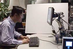 Computer robot controls people