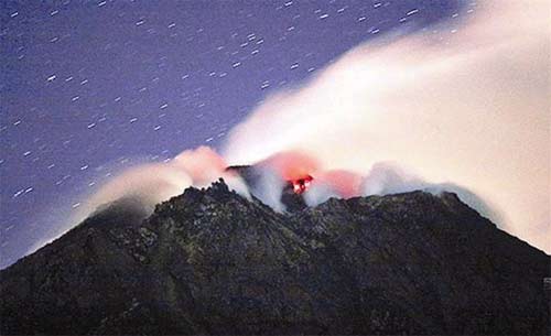 Concerned from Indonesian volcano