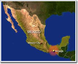 Continuous earthquakes on the Mexican and American borders