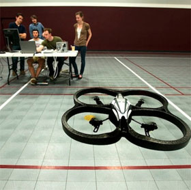 Control quadcopter aircraft by thinking