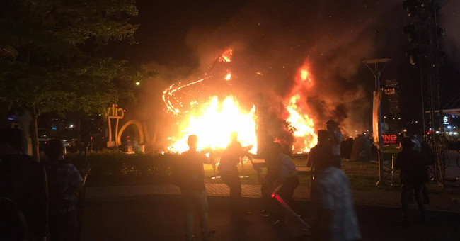 Correct response when suddenly caught fire