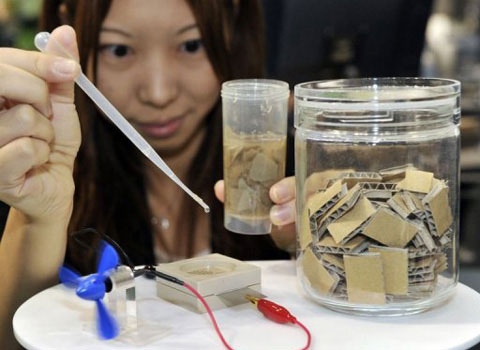 Create electricity from scrap paper