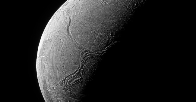 Curious with the giant Y on the Moon Enceladus