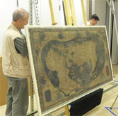 Decode the ancient Martellus Atlas map of Columbus