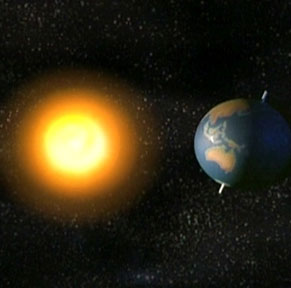Decode the distance from the Earth to the Sun.