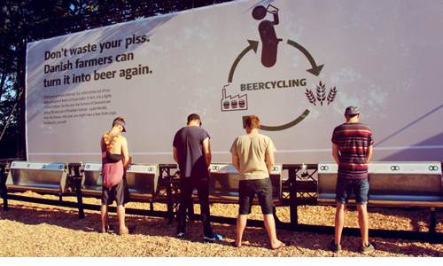 Denmark launched the initiative 'turning urine into Pilsner beer'