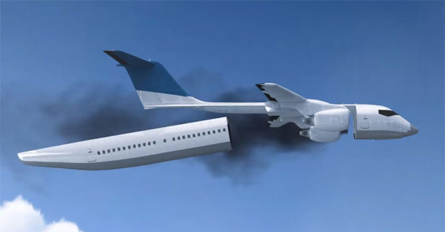 Detached cabin will not be able to save your life when the plane crashed